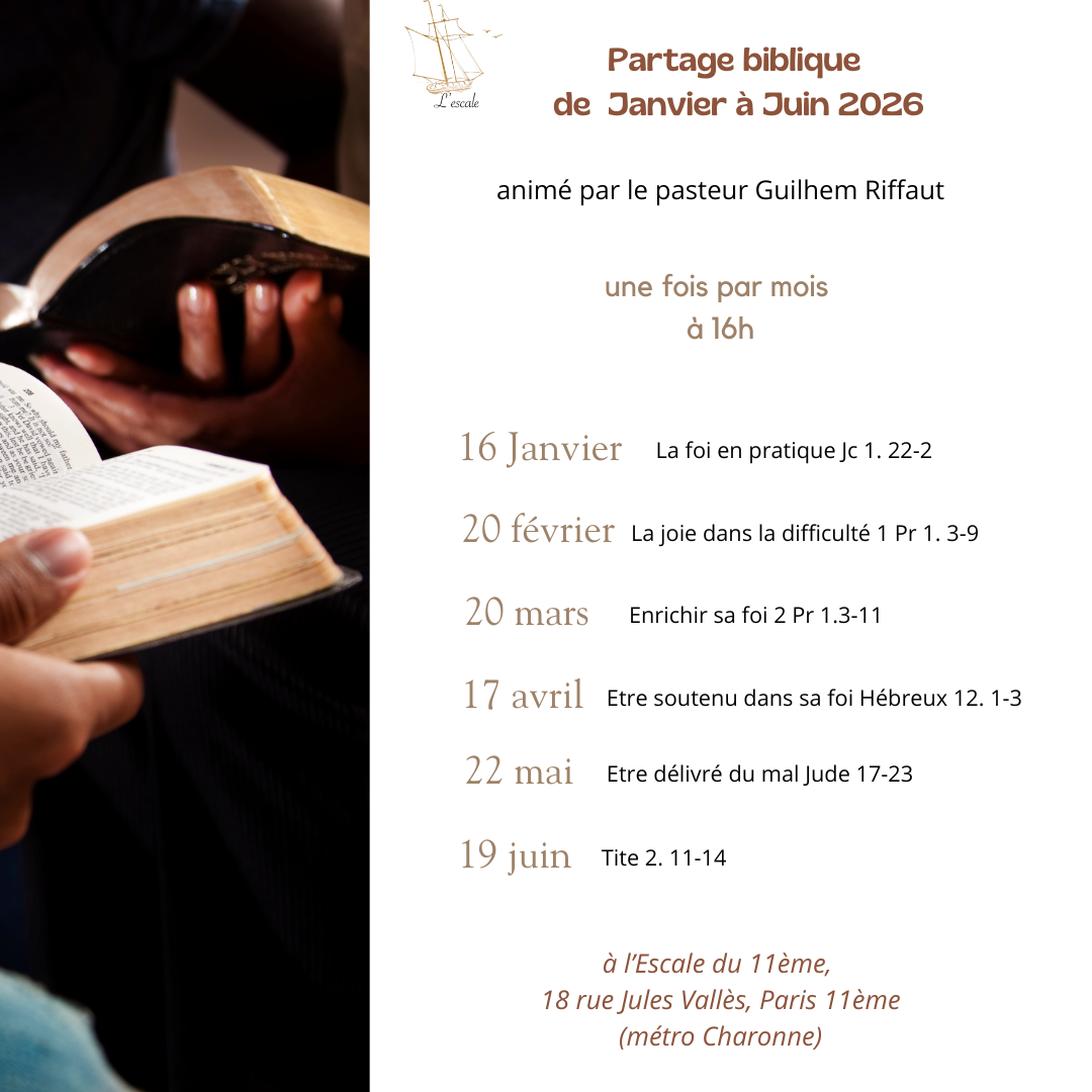 Partage biblique Janvier - juin 2026