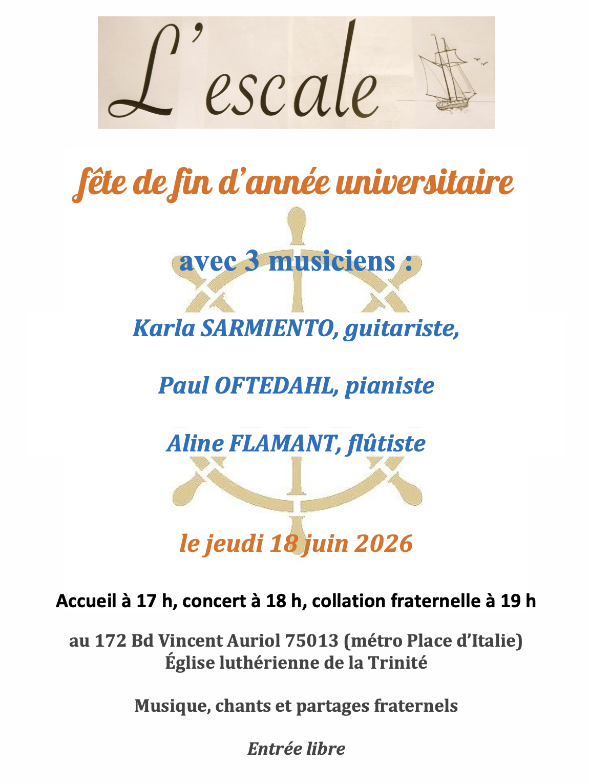 Fête de l'Escale Juin 2026 à Paris