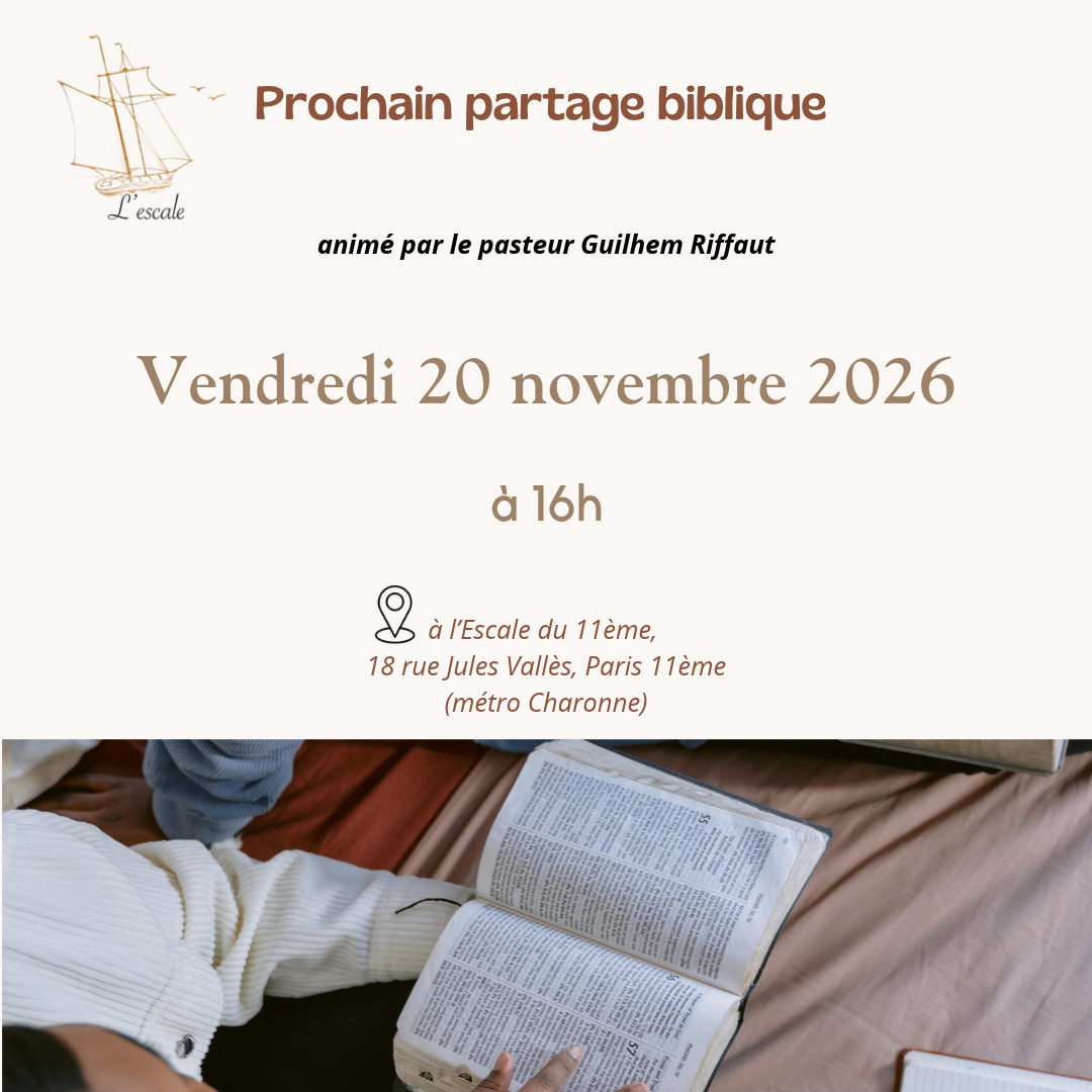 Partage Biblique Novembre 2026